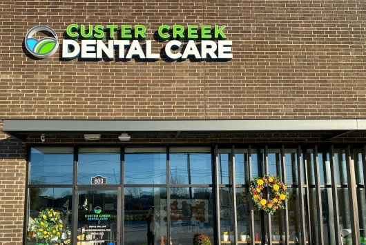 Custer Creek Dental Care office entrance in McKinney, TX